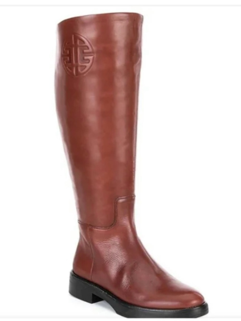 ANTONIO MELANI Tall Leather Over-The-Knee Boots in Chestnut Brown